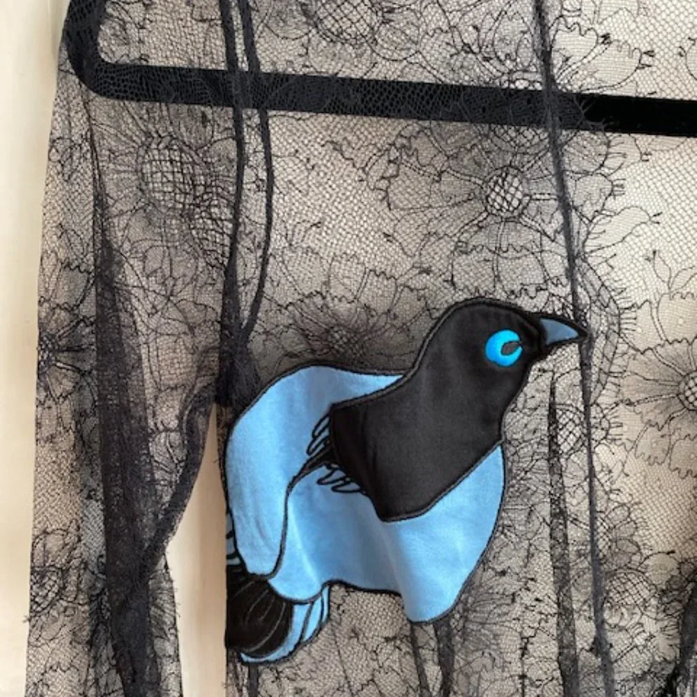 Stunning Morgan Lane Lovebird Jacana Bodysuit Black Lace Bodysuit Size Medium - Picture 4 of 10